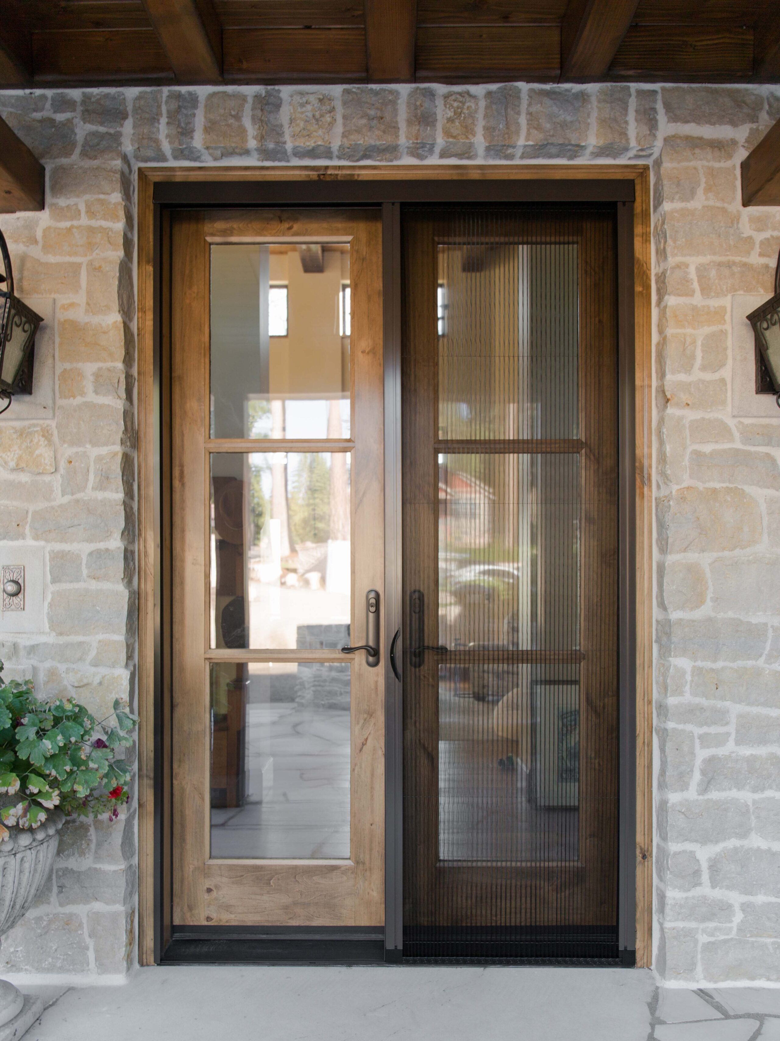 Sheer Screen french retractable screen door