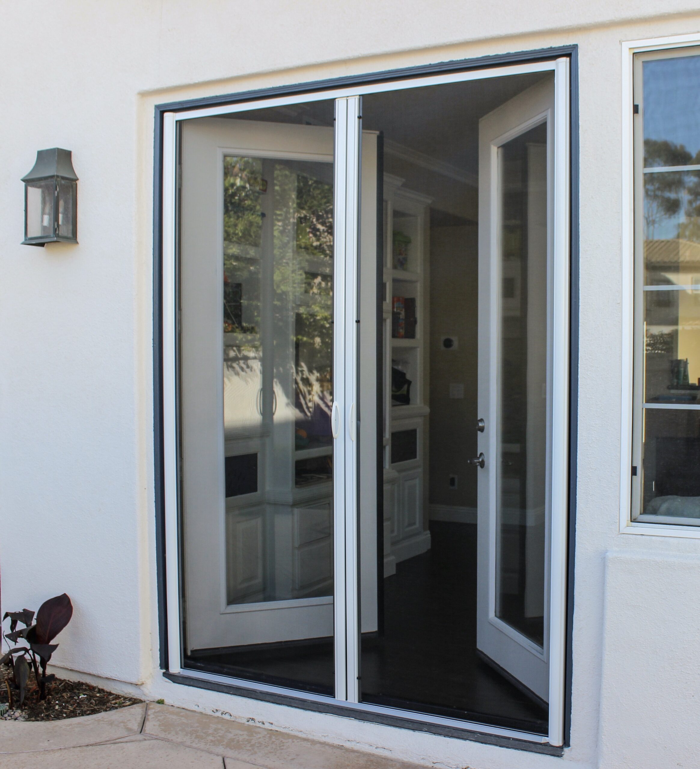 French Retractable Screen Door - Sun Peak Shade & Screen