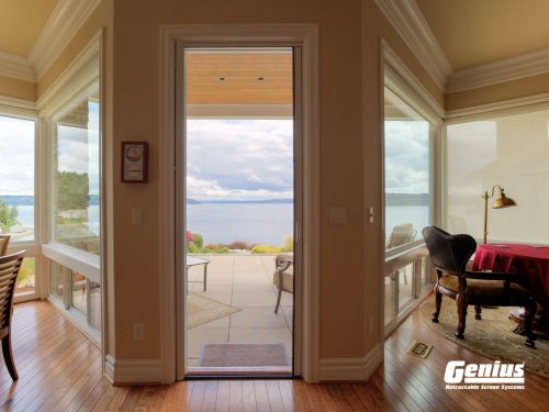 genius single retractable screen door