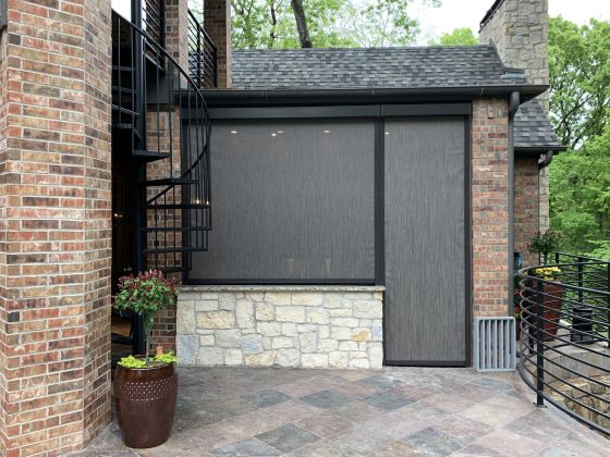 Patio shade on outdoor grill
